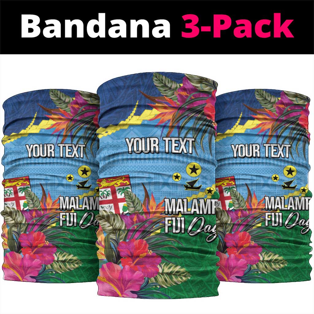 Personalized Malampa Fiji Day Together We Grow Neck Gaiter Special Tapa Mix - Polynesian Pride