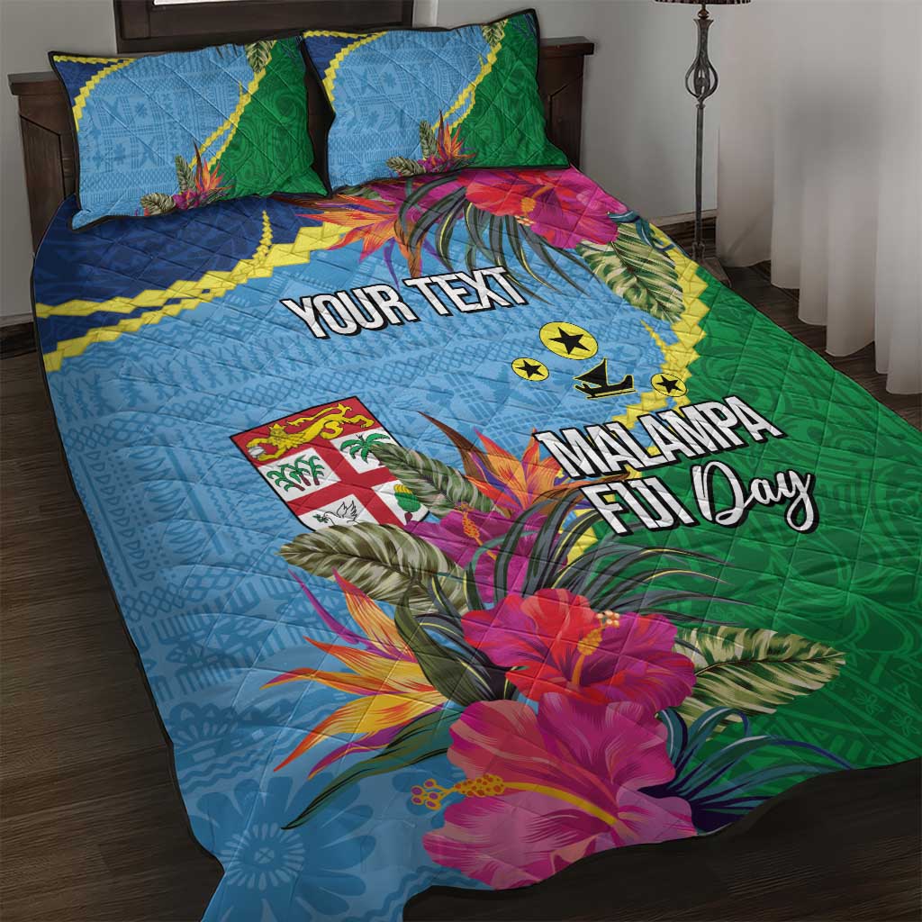 Personalized Malampa Fiji Day Together We Grow Quilt Bed Set Special Tapa Mix - Polynesian Pride