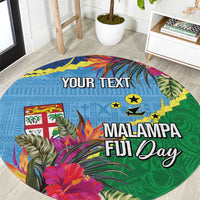 Personalized Malampa Fiji Day Together We Grow Round Carpet Special Tapa Mix - Polynesian Pride