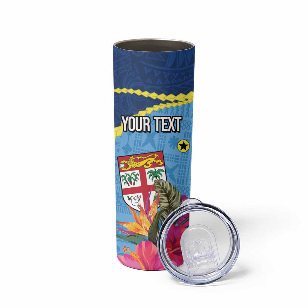 Personalized Malampa Fiji Day Together We Grow Skinny Tumbler Special Tapa Mix - Polynesian Pride