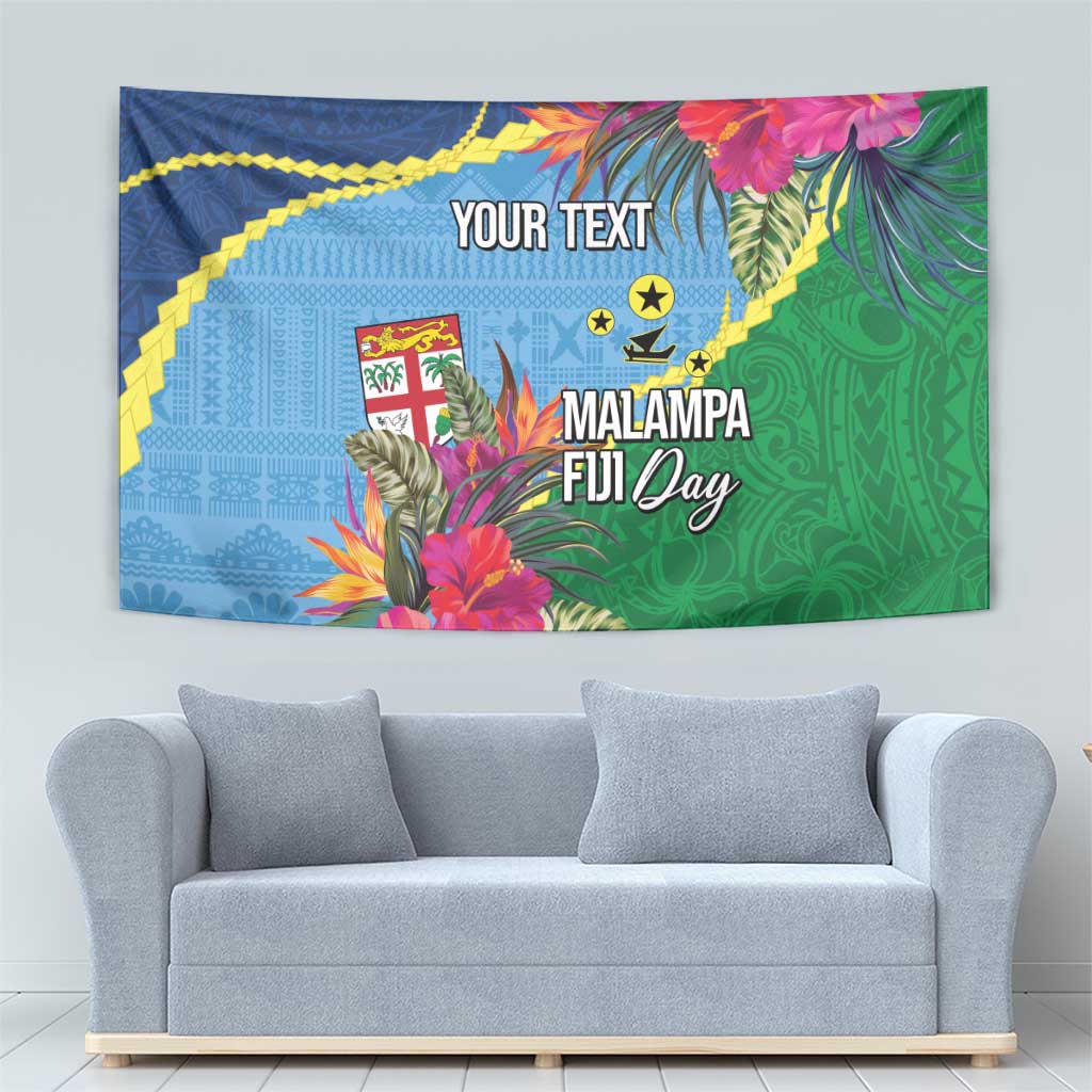 Personalized Malampa Fiji Day Together We Grow Tapestry Special Tapa Mix - Polynesian Pride