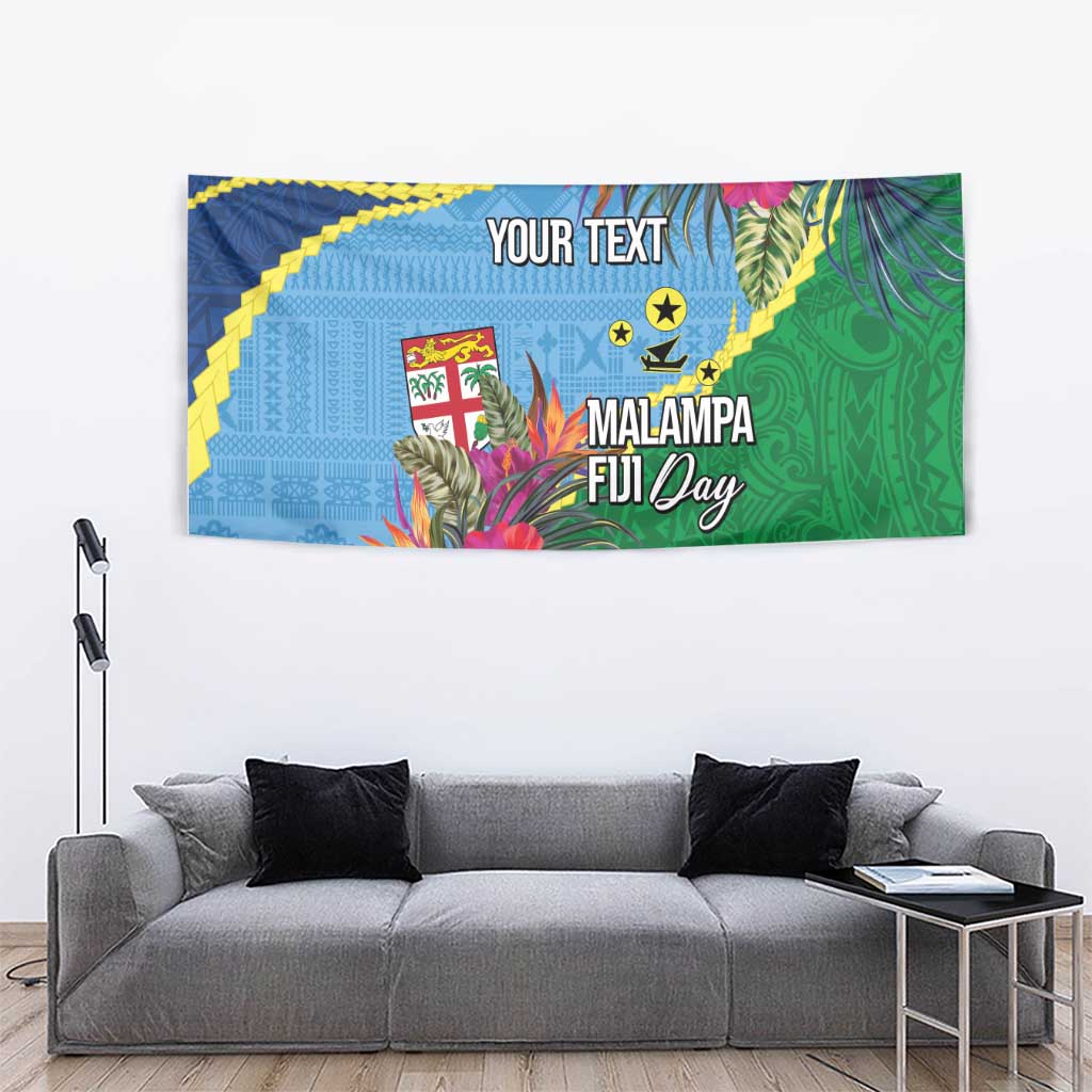 Personalized Malampa Fiji Day Together We Grow Tapestry Special Tapa Mix - Polynesian Pride