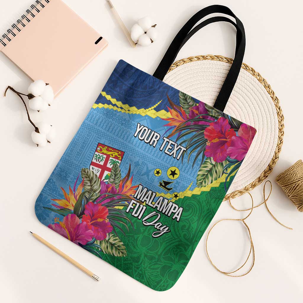 Personalized Malampa Fiji Day Together We Grow Tote Bag Special Tapa Mix - Polynesian Pride