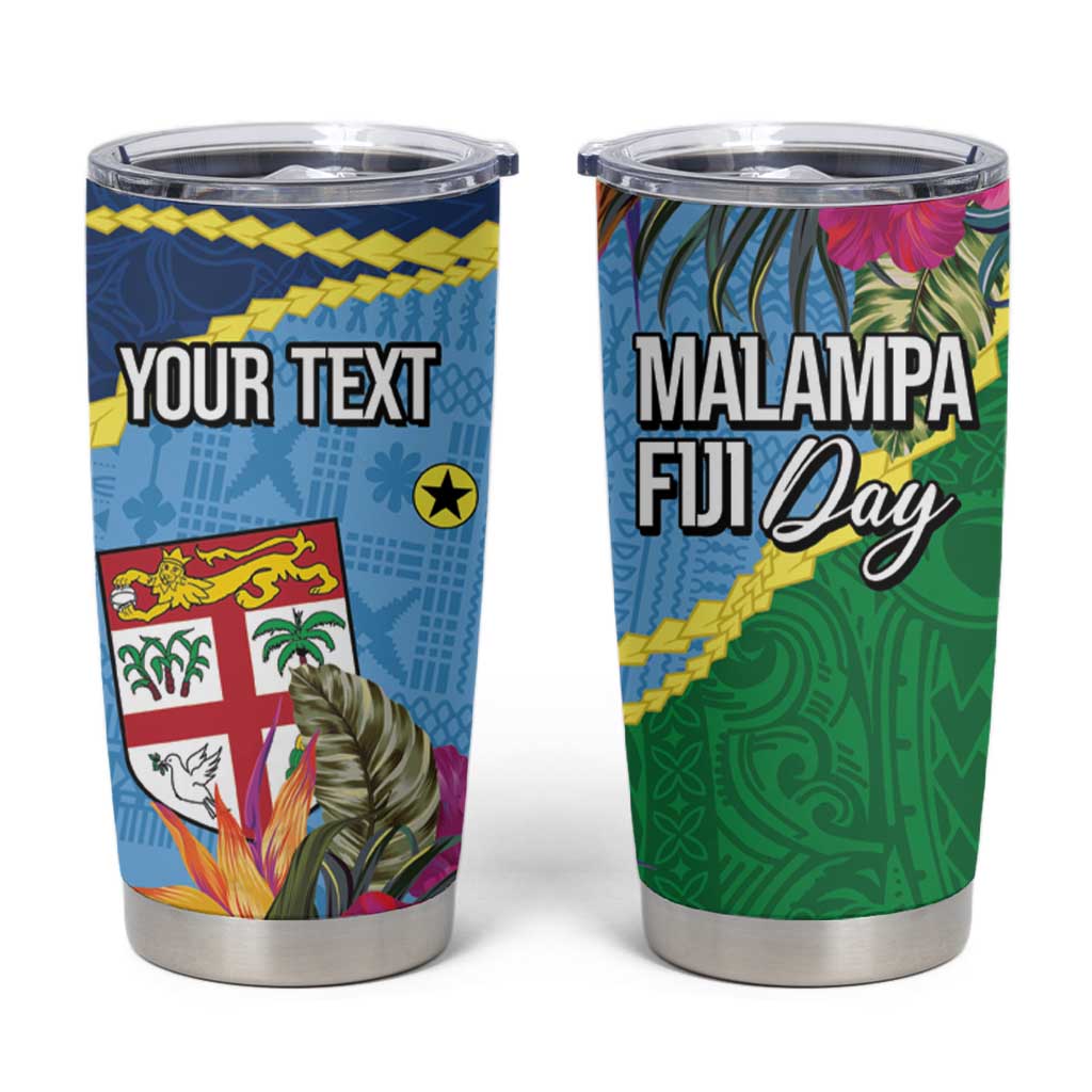 Personalized Malampa Fiji Day Together We Grow Tumbler Cup Special Tapa Mix - Polynesian Pride