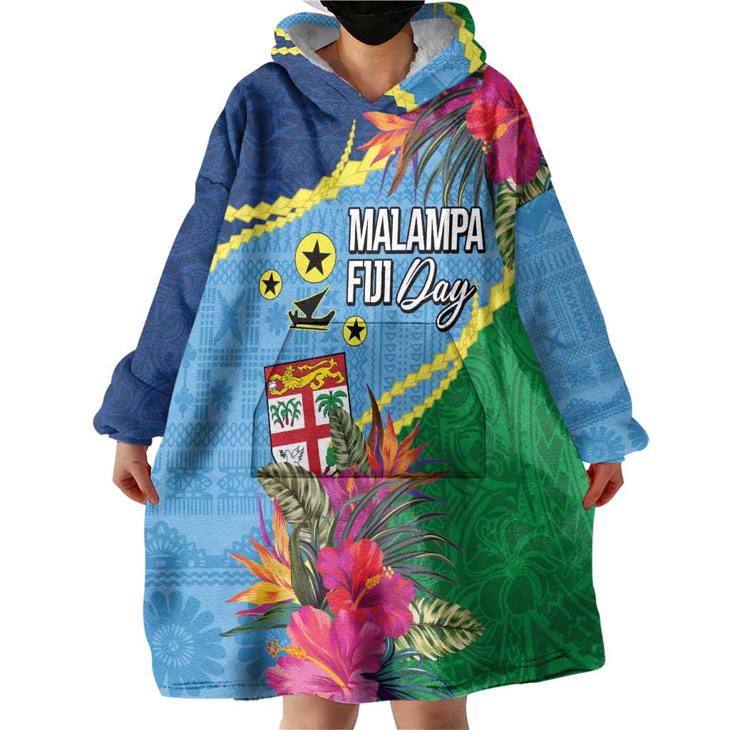 Personalized Malampa Fiji Day Together We Grow Wearable Blanket Hoodie Special Tapa Mix - Polynesian Pride