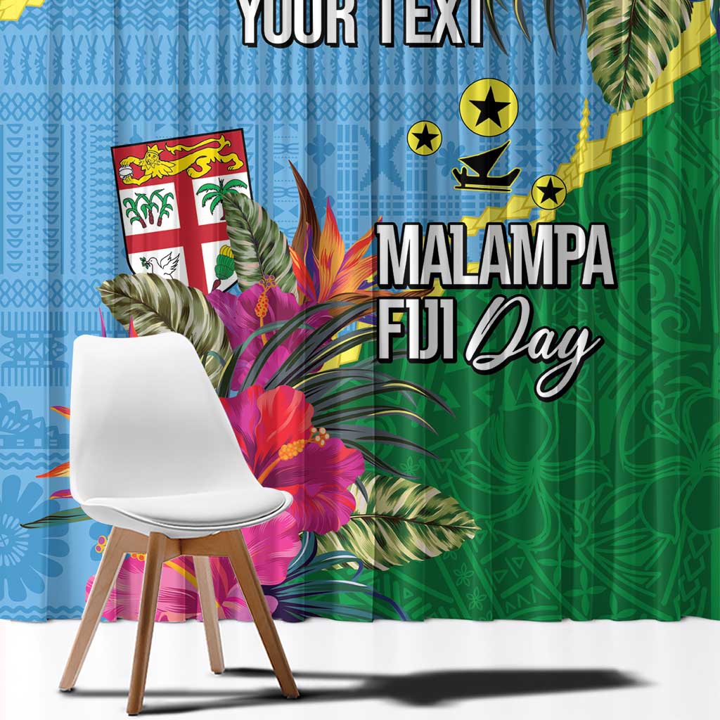 Personalized Malampa Fiji Day Together We Grow Window Curtain Special Tapa Mix - Polynesian Pride