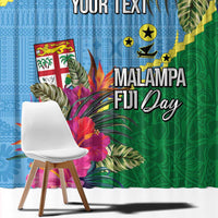 Personalized Malampa Fiji Day Together We Grow Window Curtain Special Tapa Mix - Polynesian Pride
