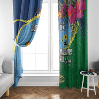 Personalized Malampa Fiji Day Together We Grow Window Curtain Special Tapa Mix - Polynesian Pride