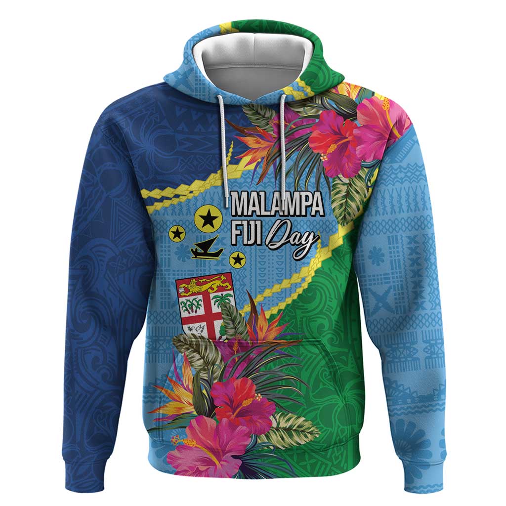 Personalized Malampa Fiji Day Together We Grow Zip Hoodie Special Tapa Mix - Polynesian Pride