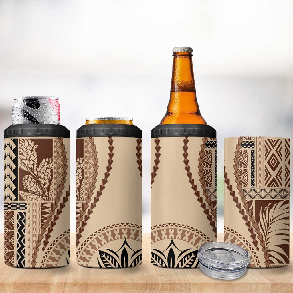 Samoa Siapo Motif 4 in 1 Can Cooler Tumbler Classic Style