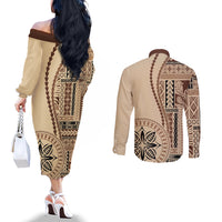 samoa-siapo-motif-couples-matching-off-the-shoulder-long-sleeve-dress-and-long-sleeve-button-shirt-classic-style