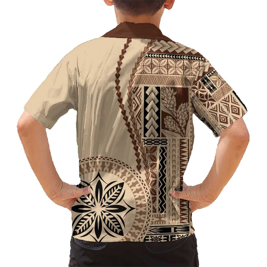 Samoa Siapo Motif Family Matching Short Sleeve Bodycon Dress and Hawaiian Shirt Classic Style LT7