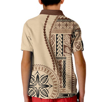 Samoa Siapo Motif Kid Polo Shirt Classic Style LT7 - Polynesian Pride