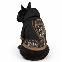 Samoa Siapo Motif Pet Hoodie Classic Style - Black Ver LT7 - Polynesian Pride