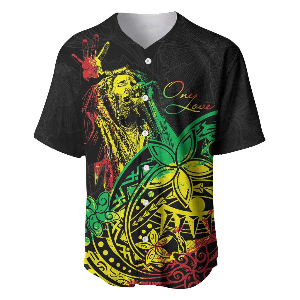 Personalised Reggae Jawaiian Festive Baseball Jersey Mix Polynesian