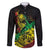 Personalised Reggae Jawaiian Festive Family Matching Long Sleeve Bodycon Dress and Hawaiian Shirt Mix Polynesian