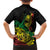 Personalised Reggae Jawaiian Festive Family Matching Short Sleeve Bodycon Dress and Hawaiian Shirt Mix Polynesian