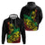 Personalised Reggae Jawaiian Festive Hoodie Mix Polynesian