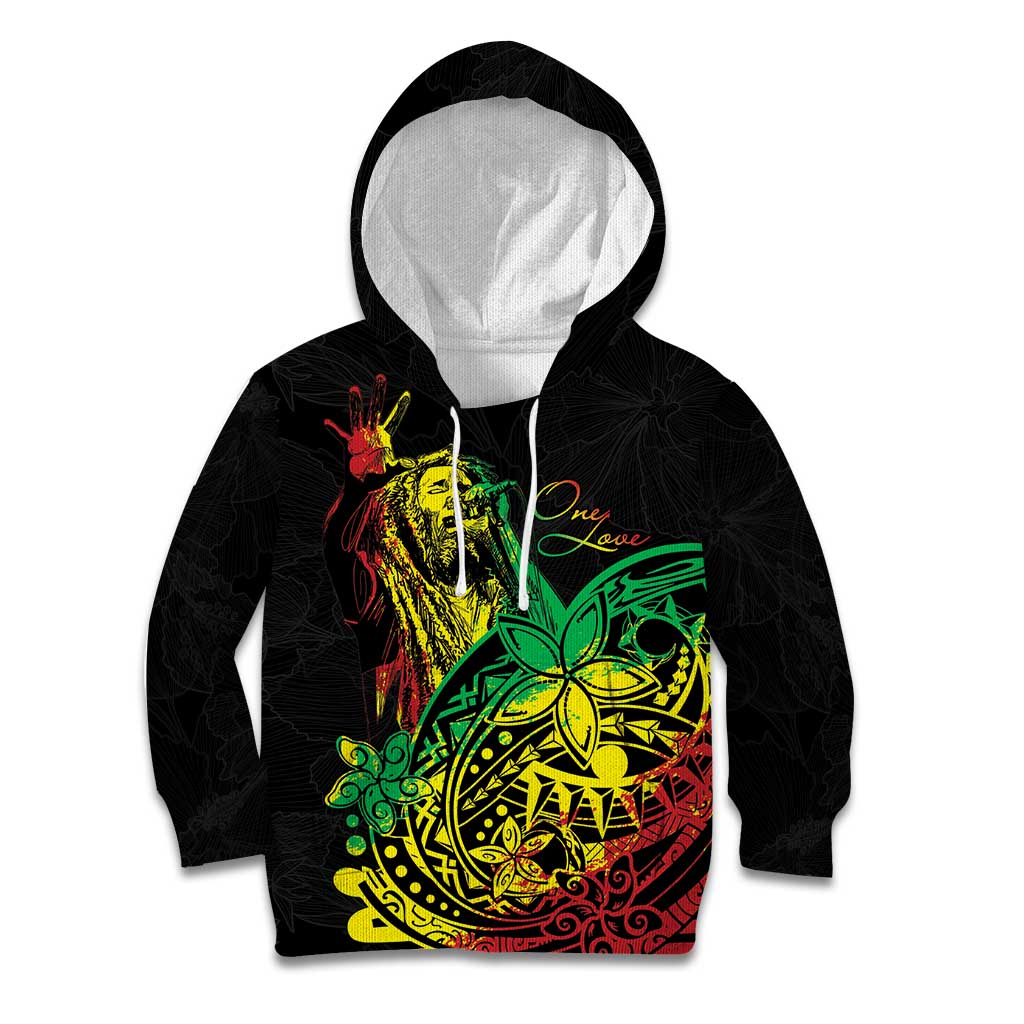 Personalised Reggae Jawaiian Festive Kid Hoodie Mix Polynesian