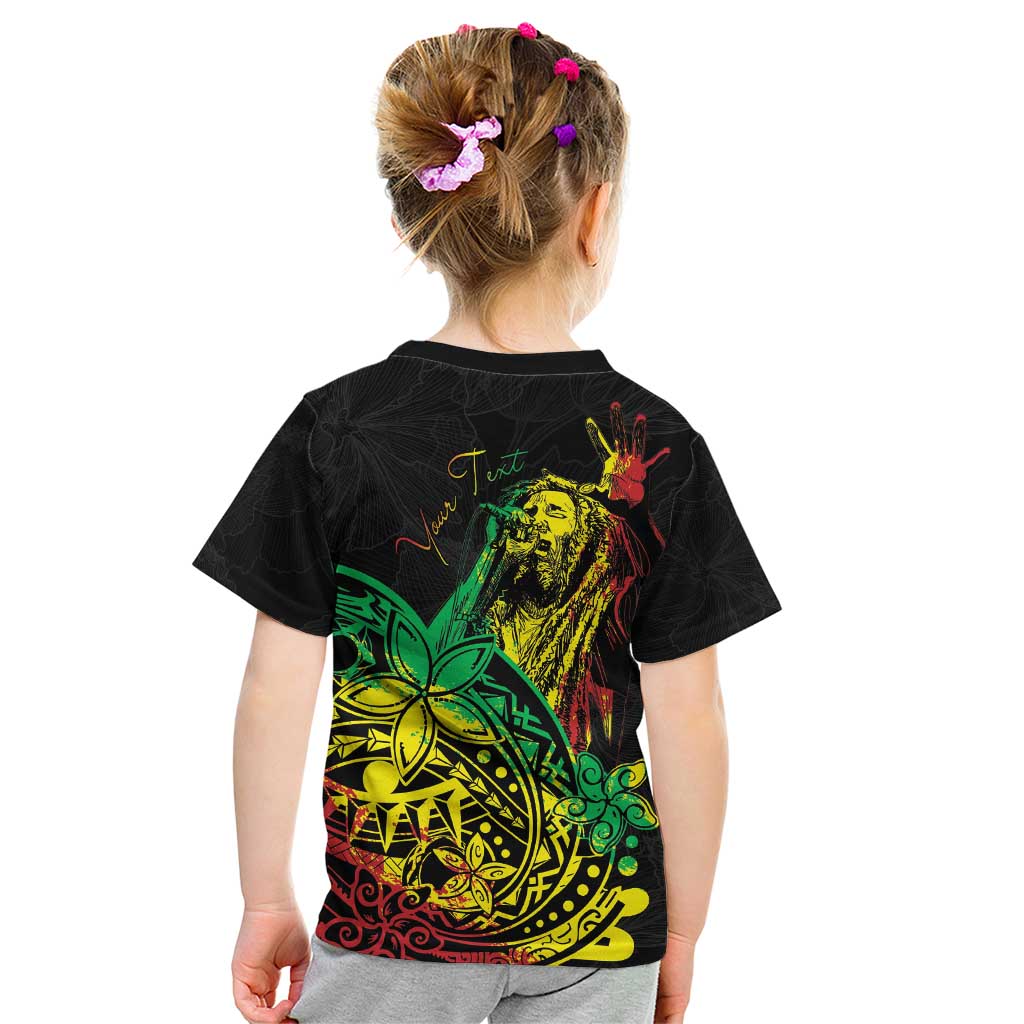Personalised Reggae Jawaiian Festive Kid T Shirt Mix Polynesian