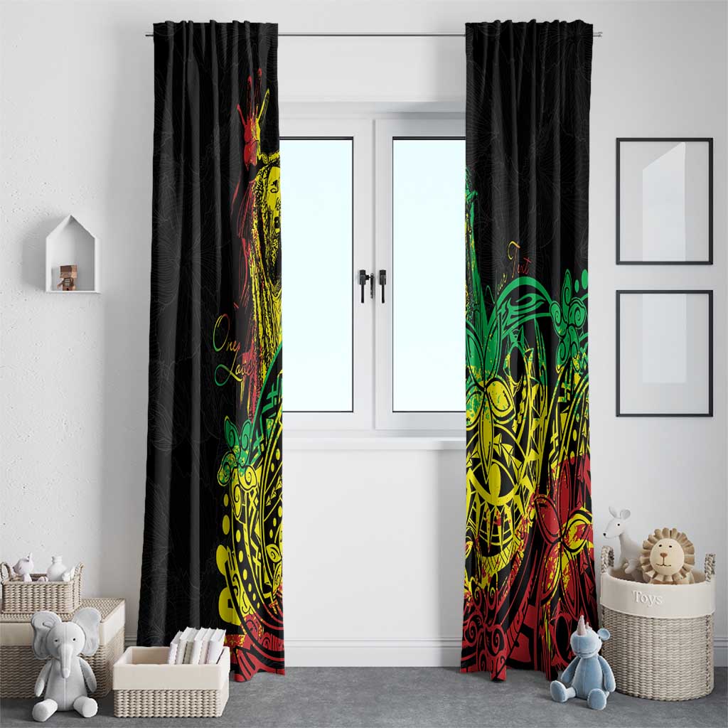 Personalised Reggae Jawaiian Festive Window Curtain Mix Polynesian
