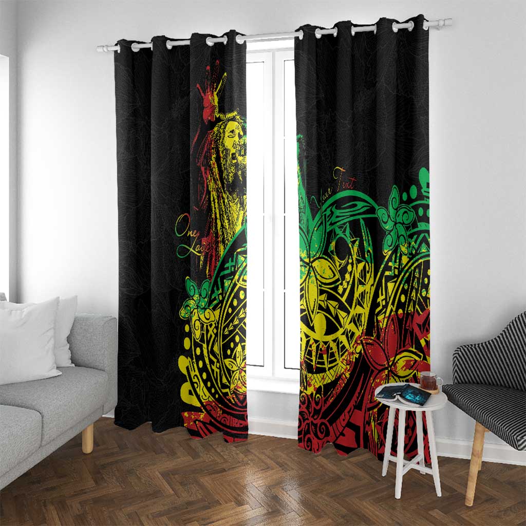 Personalised Reggae Jawaiian Festive Window Curtain Mix Polynesian