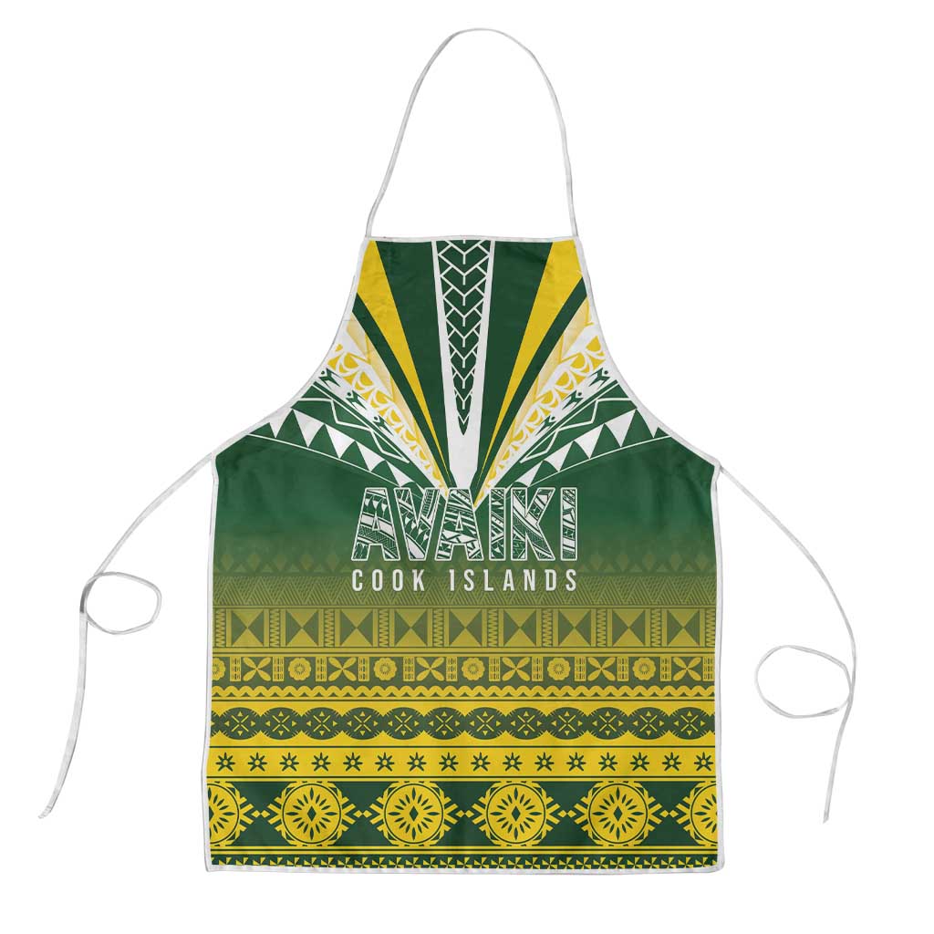 Cook Islands Rugby Apron Kuki Avaiki LT7 Yellow Green - Polynesian Pride