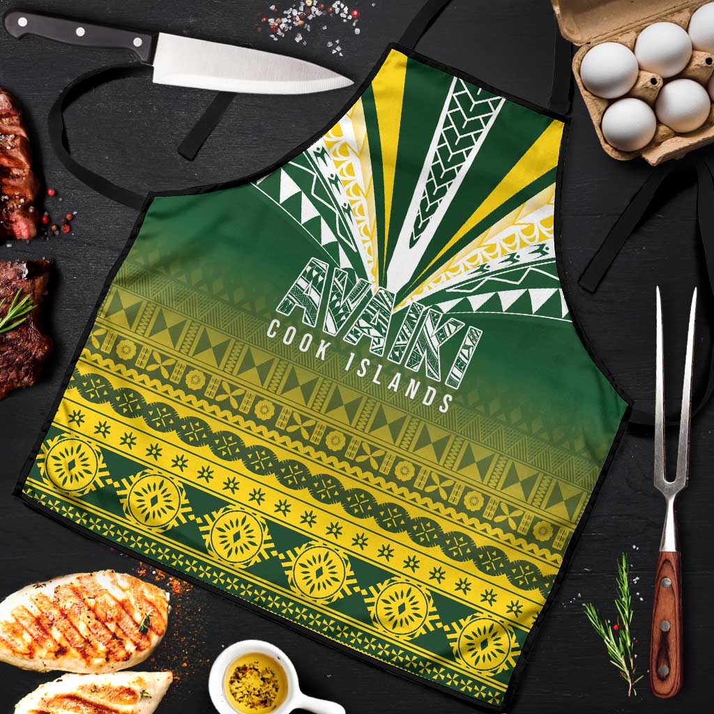 Cook Islands Rugby Apron Kuki Avaiki LT7 Yellow Green - Polynesian Pride