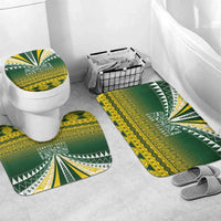 Cook Islands Rugby Bathroom Set Kuki Avaiki LT7 Mat Set Only (3 pcs) One Size Yellow Green - Polynesian Pride