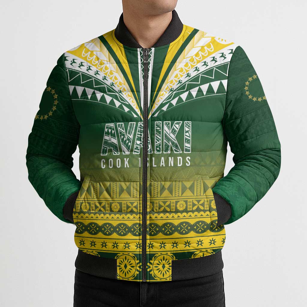 Cook Islands Rugby Custom Bomber Puffer Jacket Kuki Avaiki LT7 - Polynesian Pride
