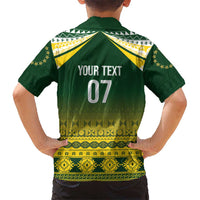 Cook Islands Rugby Custom Family Matching Long Sleeve Bodycon Dress and Hawaiian Shirt Kuki Avaiki LT7 - Polynesian Pride
