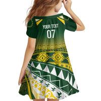 Cook Islands Rugby Custom Family Matching Short Sleeve Bodycon Dress and Hawaiian Shirt Kuki Avaiki LT7 - Polynesian Pride