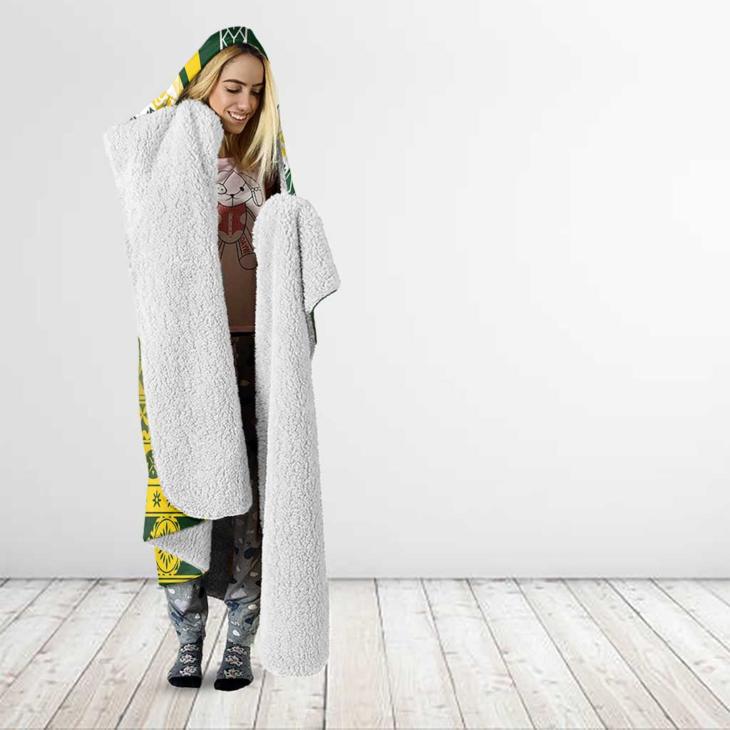 Cook Islands Rugby Hooded Blanket Kuki Avaiki - Polynesian Pride