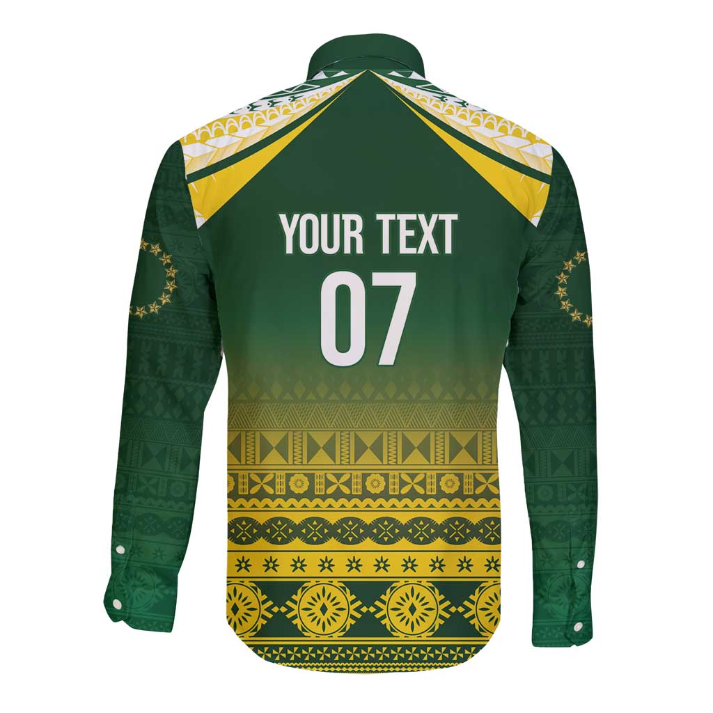 Cook Islands Rugby Custom Long Sleeve Button Shirt Kuki Avaiki LT7 - Polynesian Pride