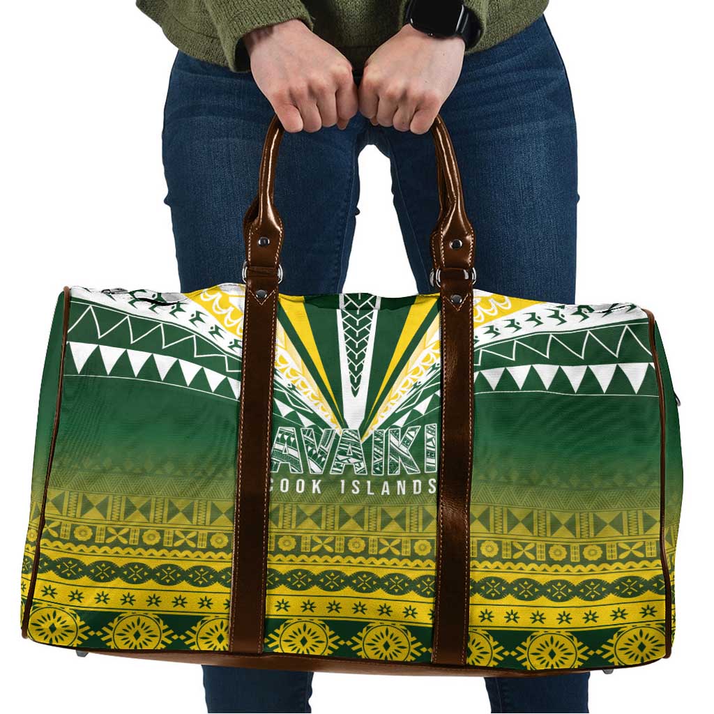 Cook Islands Rugby Travel Bag Kuki Avaiki LT7 Yellow Green - Polynesian Pride