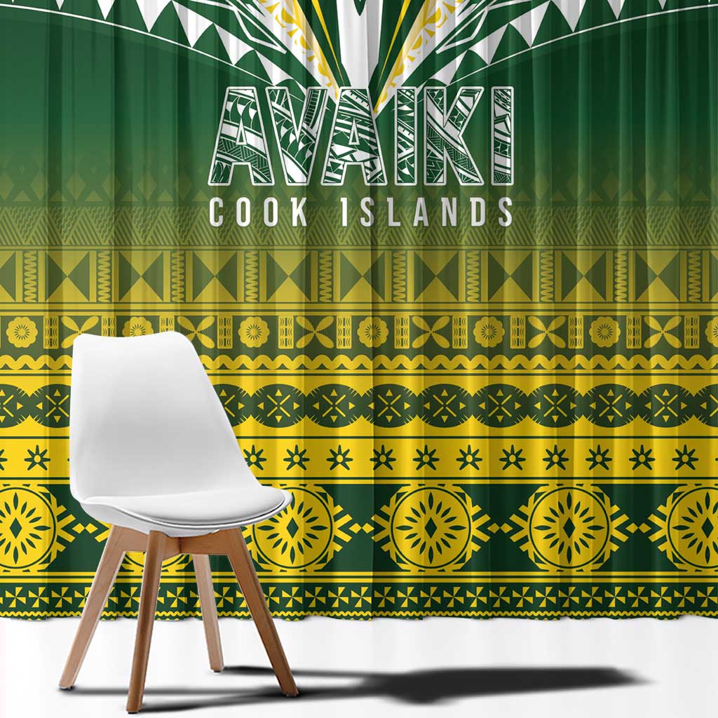 Cook Islands Rugby Window Curtain Kuki Avaiki - Polynesian Pride