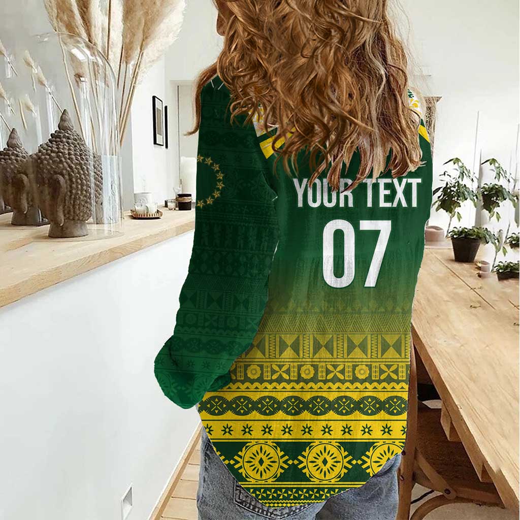 Cook Islands Rugby Custom Women Casual Shirt Kuki Avaiki LT7 - Polynesian Pride