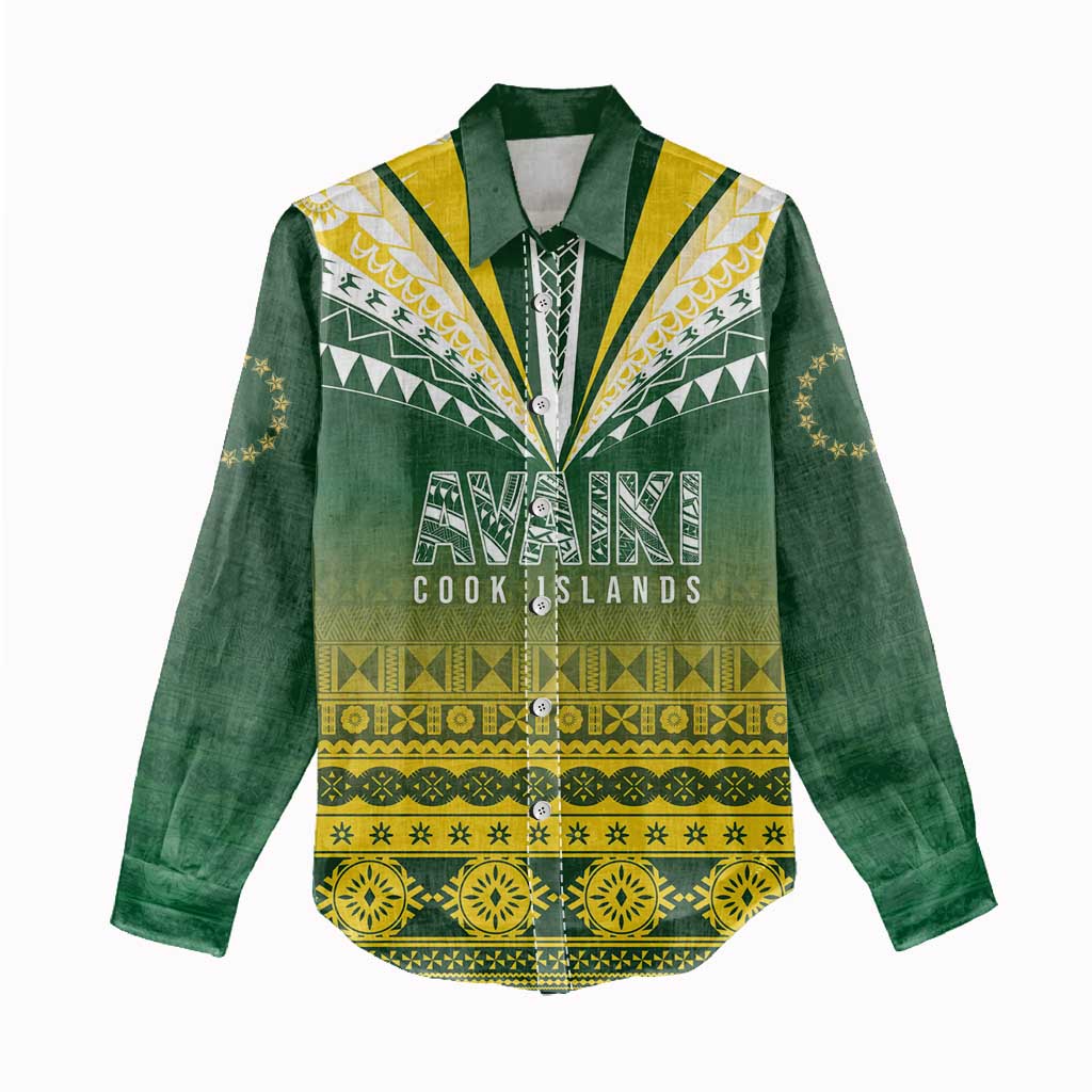 Cook Islands Rugby Custom Women Casual Shirt Kuki Avaiki LT7 - Polynesian Pride