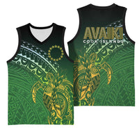 Cook Islands Rugby Kuki Avaiki Basketball Jersey Tribal Turtle LT7 - Polynesian Pride