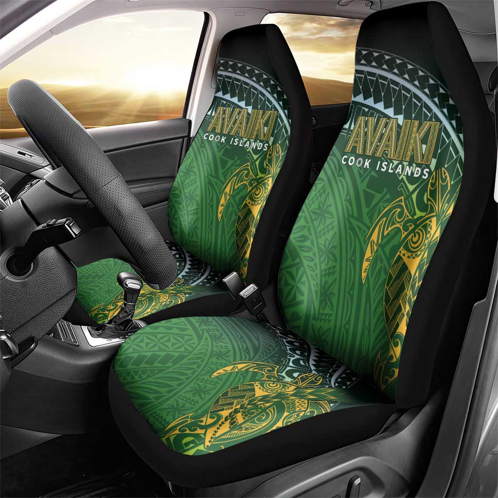 Cook Islands Rugby Kuki Avaiki Car Seat Cover Tribal Turtle - Polynesian Pride
