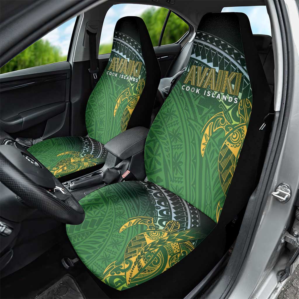 Cook Islands Rugby Kuki Avaiki Car Seat Cover Tribal Turtle - Polynesian Pride