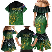 Cook Islands Rugby Kuki Avaiki Family Matching Mermaid Dress and Hawaiian Shirt Tribal Turtle LT7 - Polynesian Pride
