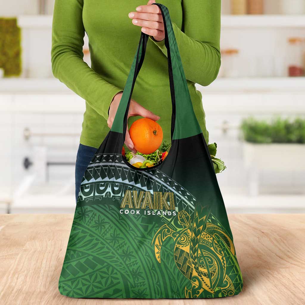 Cook Islands Rugby Kuki Avaiki Grocery Bag Tribal Turtle - Polynesian Pride