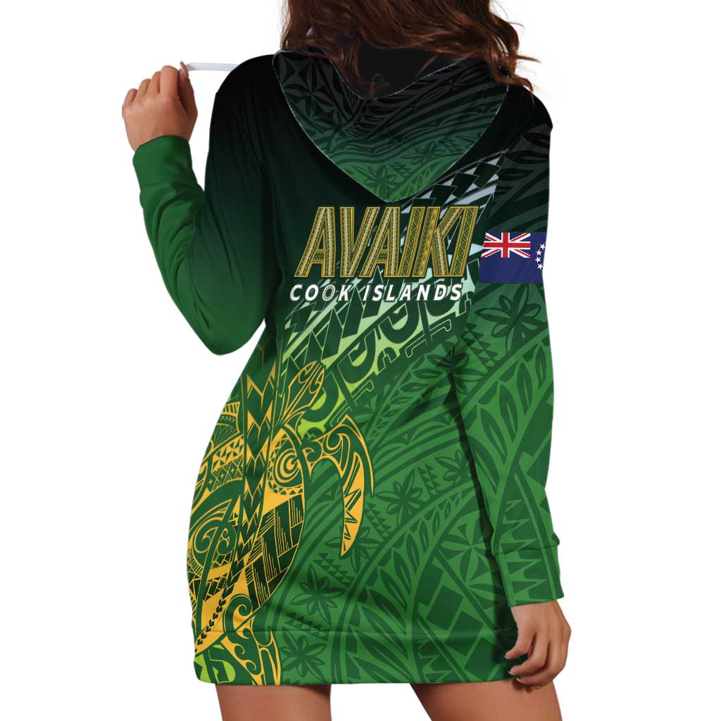 Cook Islands Rugby Kuki Avaiki Hoodie Dress Tribal Turtle LT7 - Polynesian Pride
