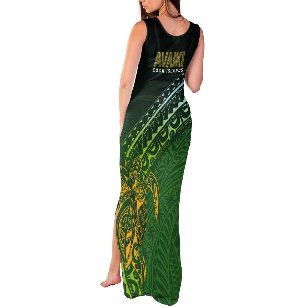 Cook Islands Rugby Kuki Avaiki Tank Maxi Dress Tribal Turtle LT7 - Polynesian Pride