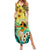 Honolulu Hawaii Summer Maxi Dress Ilima Plumeria with Hula Girl LT7 Women Colorful - Polynesian Pride