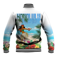 Personalised Hawaii Hula Girl Baseball Jacket Honolulu Festival LT7 - Polynesian Pride