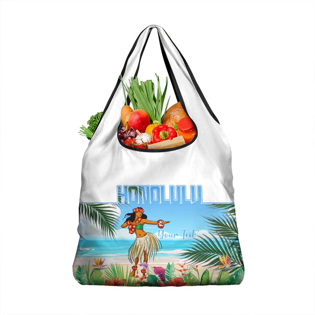 Personalised Hawaii Hula Girl Grocery Bag Honolulu Festival