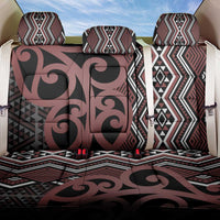 Maori Taniko Patterns Back Car Seat Cover Brown Patiki Motifs Mix Whakairo Ngaru