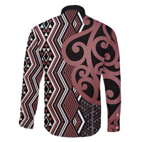 Maori Taniko Patterns Family Matching Puletasi and Hawaiian Shirt Brown Patiki Motifs Mix Whakairo Ngaru LT7 - Polynesian Pride